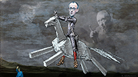 Der Ritter von der traurigen Gestalt.